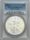 2008-W American Silver Eagle PCGS PR70DCAM Blue Label