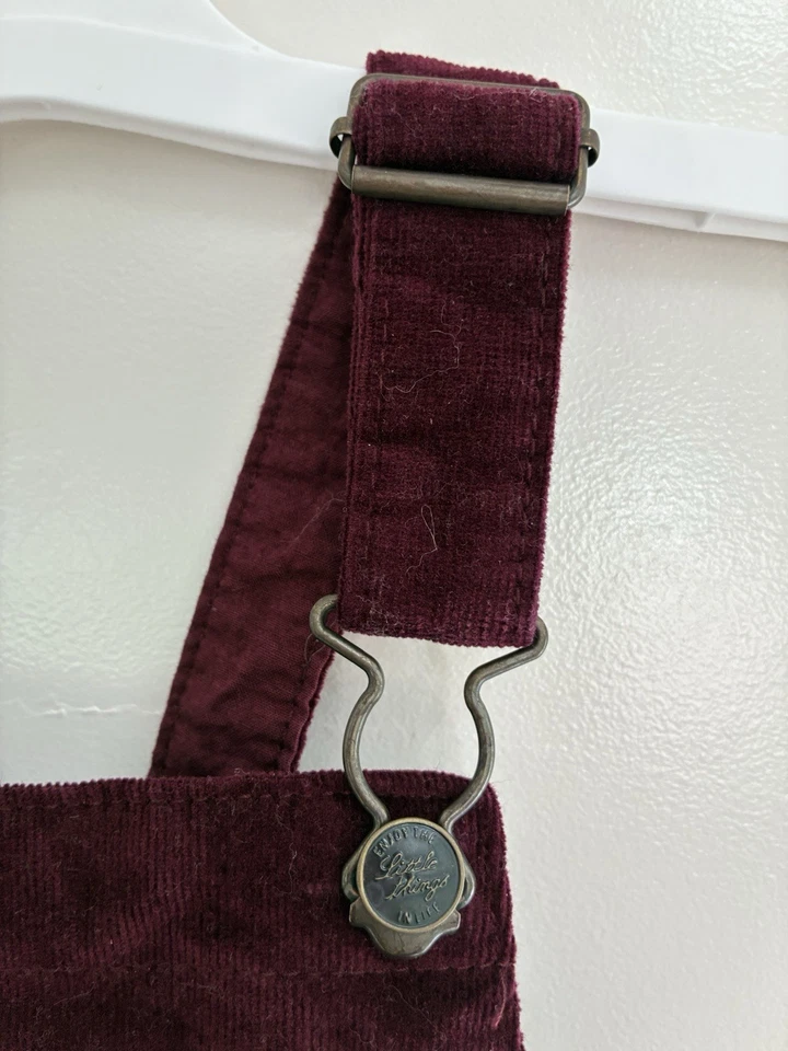 H&M Niños Niñas Sólido Borgoña Correa Ajustable Algodón Suave Pana Falda 5T/6 Foto 3 de 4