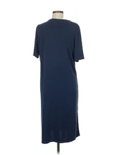 H By Halston Women Blue Casual Dress M Petites