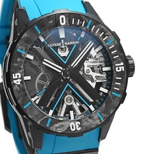 ULYSSE NARDIN Diver 3723-170-2B Case Size 44mm x 44mm Men's Used Watch #31031 5