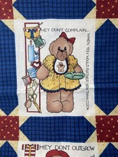 Daisy Kingdom Why Teddy Bears Wonderful Cotton Fabric Yardage Panel 35x45 772