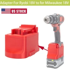 Adapter Konverter For Ryobi 18V Li-ion Battery to for Milwaukee 18V Power Tools