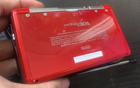Nintendo 3DS Flame Red CTR-001(USA) Console w/ Charger/Stylus-- Fully Tested
