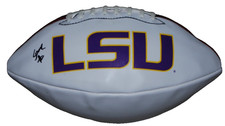 MANSOOR DELANE signed (LSU TIGERS) logo signature football BECKETT BW07988