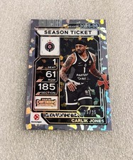 CARLIK JONES 2025-26 Panini Euroleague Contenders CRACKED ICE #/25 Season Ticket