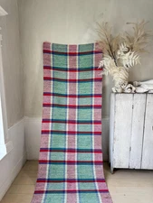 3.3y X 36 WIDE Rag Rug European stair runner floor hallway table Upcycled Ecofr