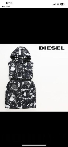 Women Diesel Winter Jacket White 36 / S / 44