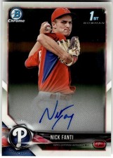 2018 Bowman Chrome #CPA-NF Nick Fanti Prospects Autographs