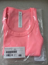 NWT ALO Yoga Goddess Ribbed Go-To Tank Neon Bubblegum Pink  Size Small Sold Out!