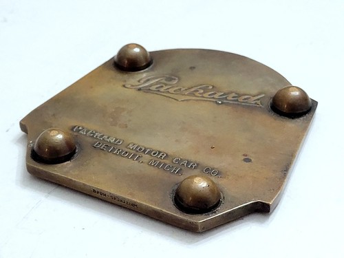 Vintage Packard Paperweight Bronze Automobile Advertising 3.5" x 3.5" Whitehead - Picture 7 of 10