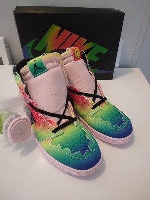 Brand New Authentic 2022 Nike Air Jordan Retro 1 High OG J. Balvin Men Size 13 J Balvin x Air Jordan 1 Retro High OG - Multi/Pink Foam  main image 4