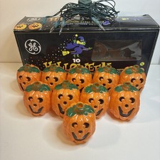 General Electric 10 Light Pumpkin Halloween L...