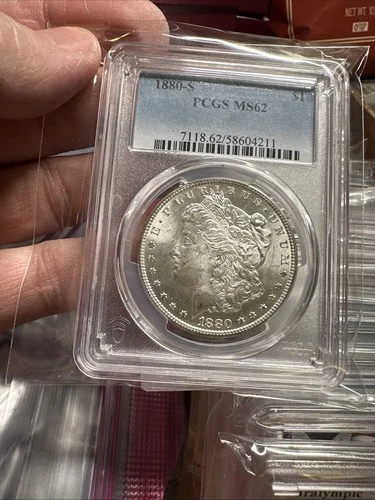 1880 S Morgan Silver Dollar Pcgs MS 62