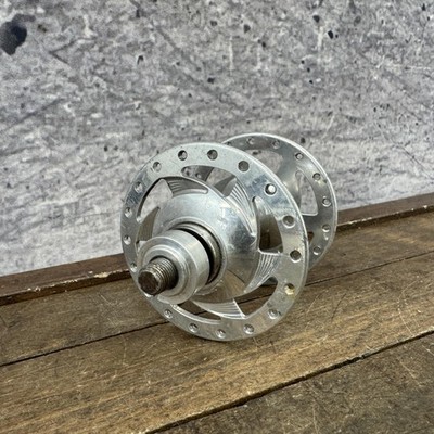 Vintage JP BMX Front Hub 36H Nutted Silver High Flange Front