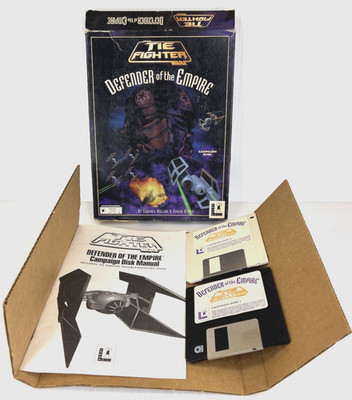 Star Wars Tie Fighter Defender of the Empire IBM 3.5'' Floppy Big Box