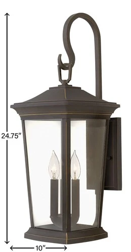 Bromley 24 3/4" High Oil Rubbed Bronze Outdoor Wall Light - Picture 8 of 10