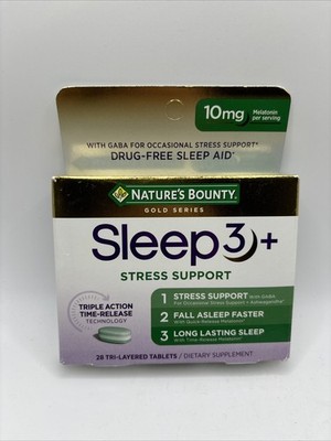 Nature's Bounty Sleep 3+ Stress Support 28 Tablets EXP-02/2027
