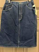 VTG Calvin Klein Denim 5 Pocket Skirt Orig Tags Western Style Made In USA 14