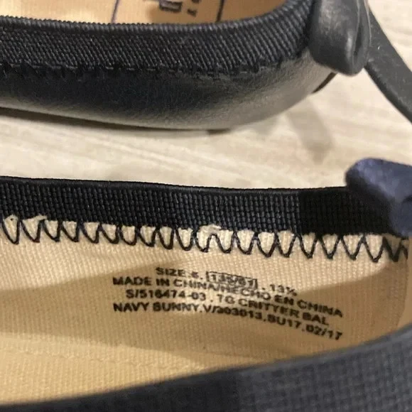 Gap Bebé Niña Azul Marino Conejo Zapatos Talla 6 Niño Pequeño Foto 3 de 4