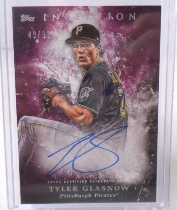 Tyler Glasnow 48/99 Auto 2018 Topps Inception Purple RES-TG - Pirates Dodgers
