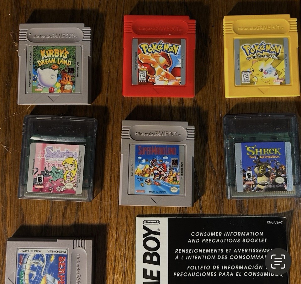 Nintendo Game Boy Color Pikachu Edition W/ 1st Print Pokémon Yellow ...