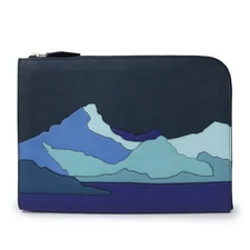 HERMES Endless Road Zip Tablet Clutch Togo calfskin & Swift calfskin