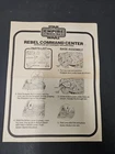 Star Wars 1981 Rebel Command Center Playset Original Kenner Instructions