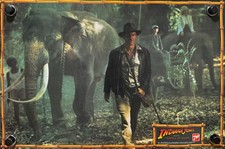 Póster vintage 1984 Indiana Jones Temple of Doom 7UP promoción doble cara