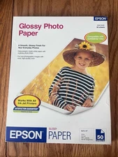 Epson Glossy Photo Paper 50 Sheets 8.5" x 11"