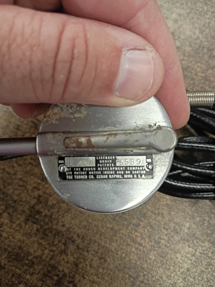 Antikes Wender Anstecknadel Mikrofon L 40 in gutem Zustand 19 Fuß Zweidrahtkabel - Bild 4 von 4