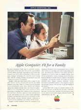 Apple computer Fit For A Family 1996 vintage print ad