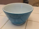Vintage Pyrex 401 Turquoise Blue Mixing Bowl 1.5 Pint Small Round Glass USA