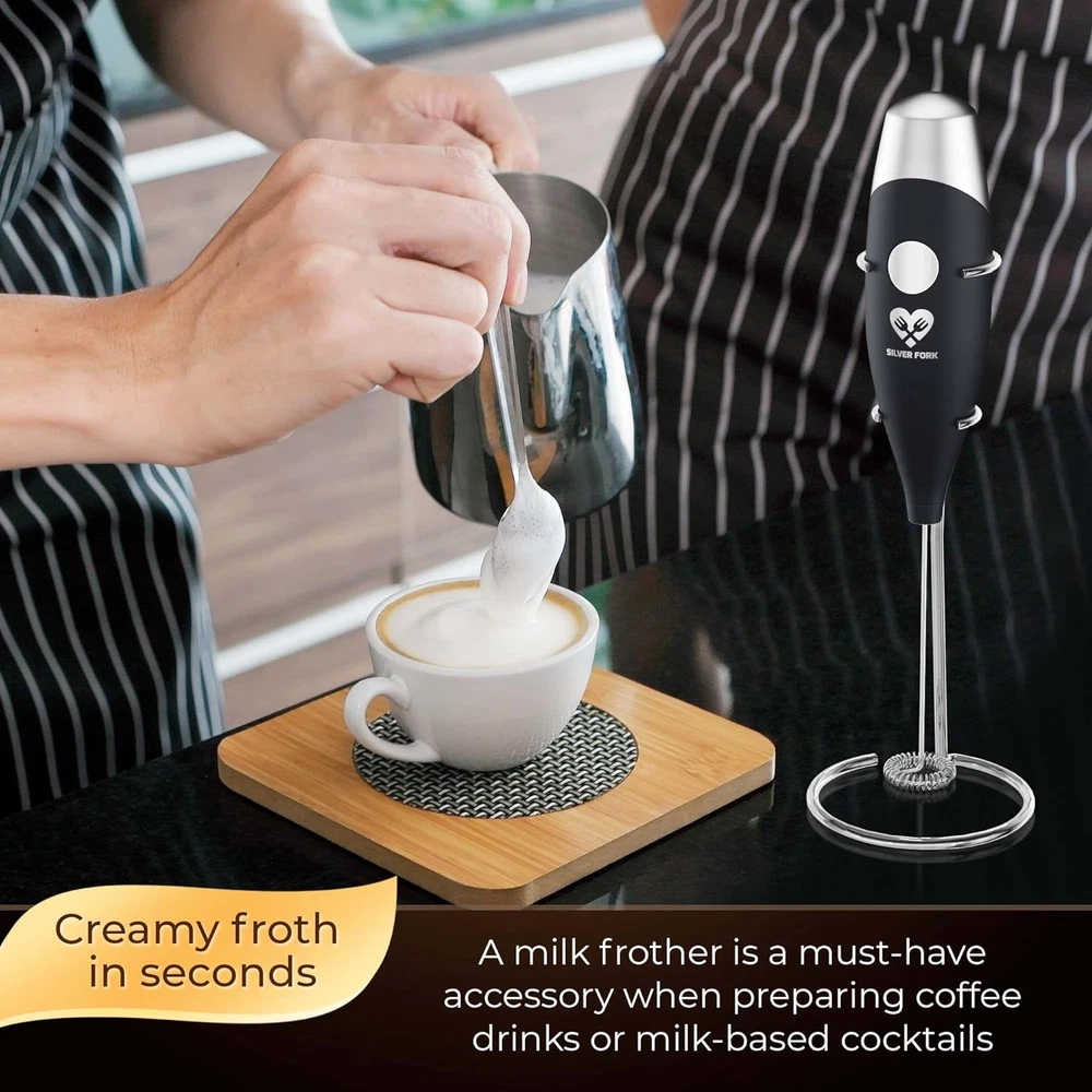 Milk Frother Handheld Battery Operated Foam Maker Electric Wand Mini Drink Mixer Milk Frother Handheld Battery Operated Foam Maker Electric Wand Mini Drink Mixer
