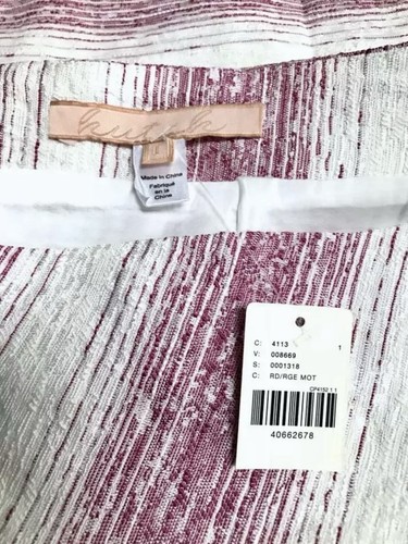 Anthropologie Hutch Striped Skirt Size Large Red White A-Line New Tag $118 NWT - Picture 5 of 6