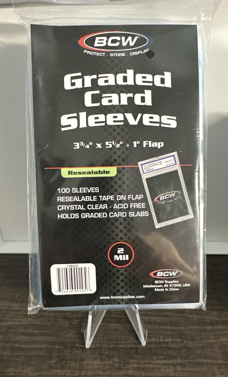 Lot Of 1000 BCW Resealable Card Sleeves - Graded Baseball Trading Card Poly Bags