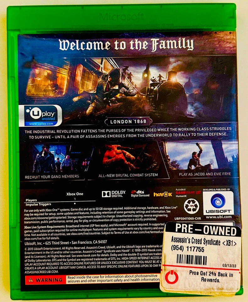 2015 Assassin's Creed Syndicate- Xbox One - Image 2 of 4