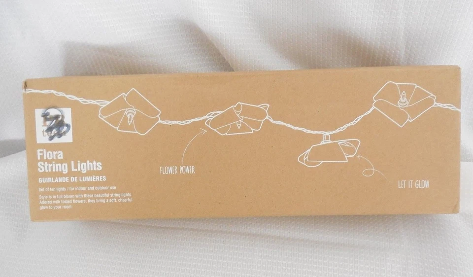 Cadena de luces flores florales Pottery Barn para adolescentes flores iridiscentes flora nuevo en caja Foto 2 de 4