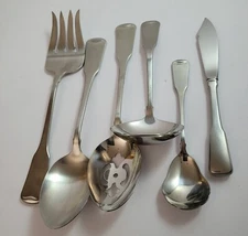 Oneida American Colonial Stainless Flatware 5 Piece Hostess Serving Set + Gravy