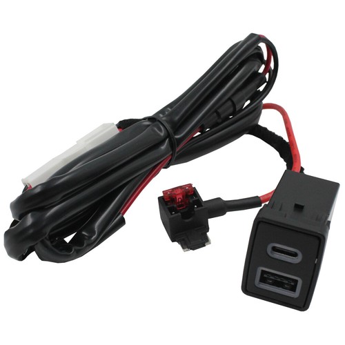 TYPE C + QC 3.0 USB for NISSAN SMALL Navara NP300 Patrol X-Trail USB-C Amber LED - Picture 8 of 11