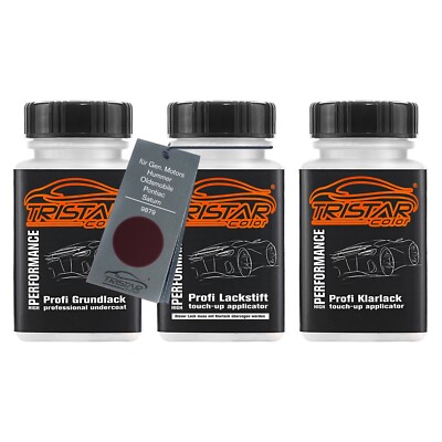 Autolack Lackstift Set für Gen. Motors Hummer 9879 Roxo Rosseti Perol. 3 x 50ml