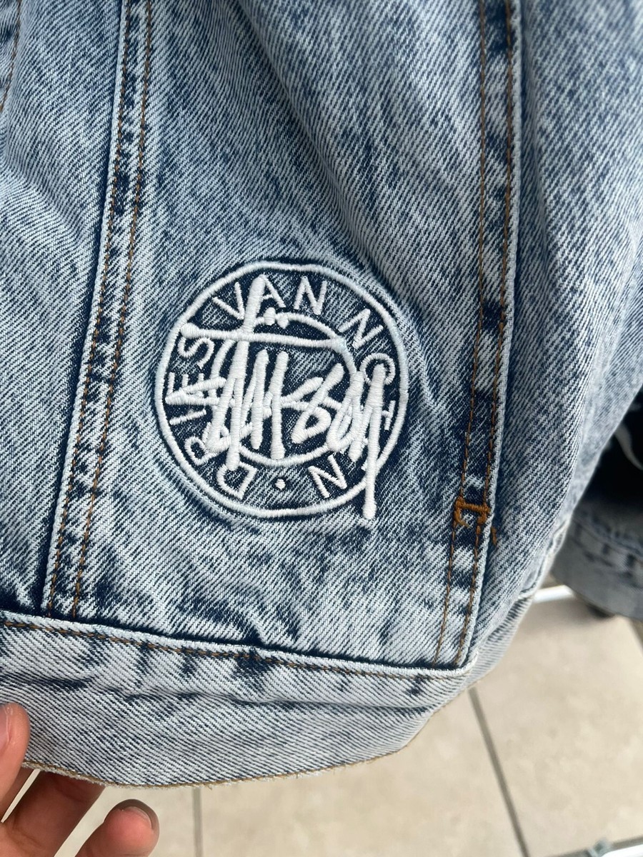 Dries Van Noten × Stussy , Q.2 / Stencil Denim Jacket in Dries Van Noten × Stussy , Q.2 / Stencil Denim Jacket in