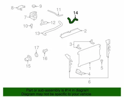 Manguera inferior genuina GM 2006-2010 Chevrolet Pontiac Saturn Malibu G6 Aura 15891668 Foto 2 de 2