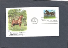 #2157 22c HORSES FDC LEXINGTON,KY SEP 25-1985 FLEETWOOD CACHET