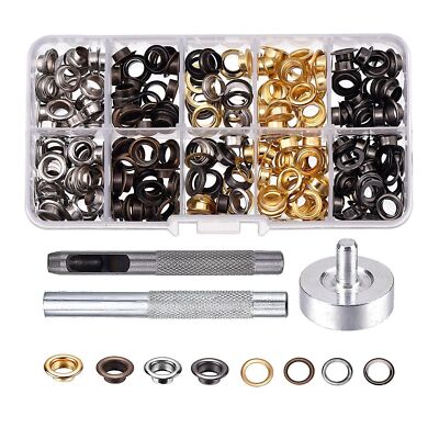 4/5/6 mm Ösenstanze Werkzeug Set Leder Handwerk Banner Kit Ösen Ösen Scheibe