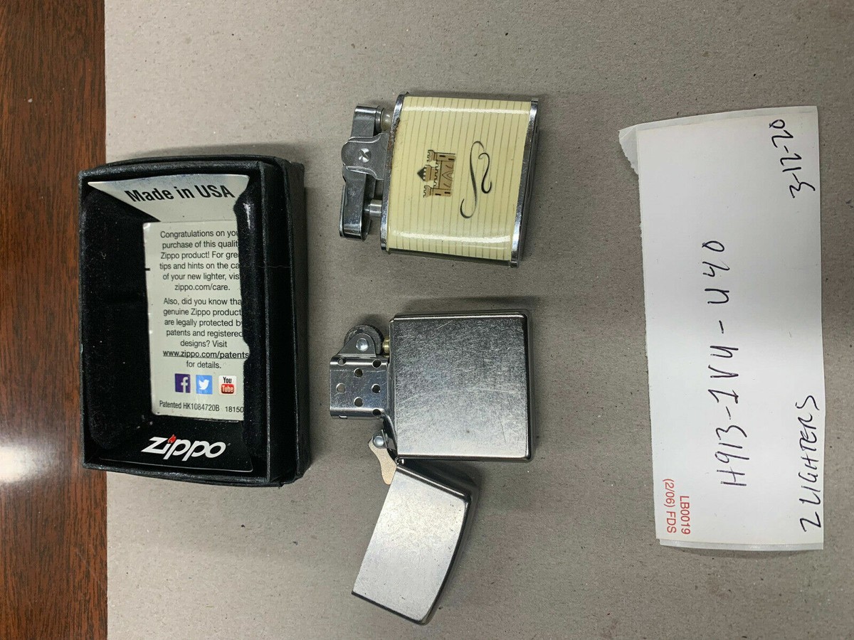 Lot Of 2 Lighters 2016 Zippo Plain.. Continental Cmc.. Bradford Pa