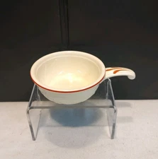 HTF! Vintage Laughlin OvenServe Ivory French Casserole Embossed Flowers Red Line