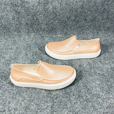 Crocs Iconic Comfort Citilane Roka Slip On Shoes Rose Gold Womens
