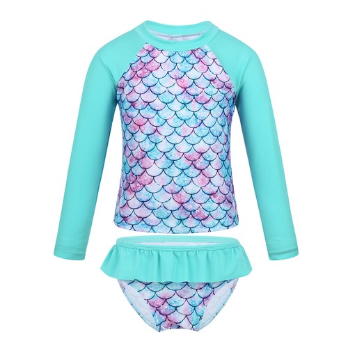 Kids Girls Swimsuit Rashguard Set Summer Beach Tankini UPF 50+ Beach Swimwear - Picture 47 of 71