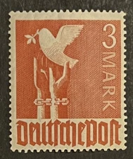 Travelstamps: 1947 Germany Stamps Scott #576 3m Peace Dove Mint MOGLH