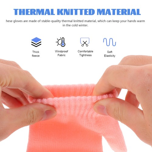 5 PCS Fleece Warm Gloves Men and Women Finger Mittens Children’s - Picture 10 of 12